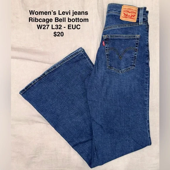 Levi's Blue Bell Bottom Jeans size 27 - Picture 1 of 1